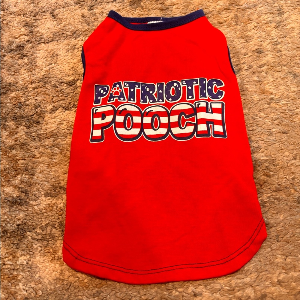 Patriot Pooch T-shirt for Dogs Red, White and Blue Size Medium